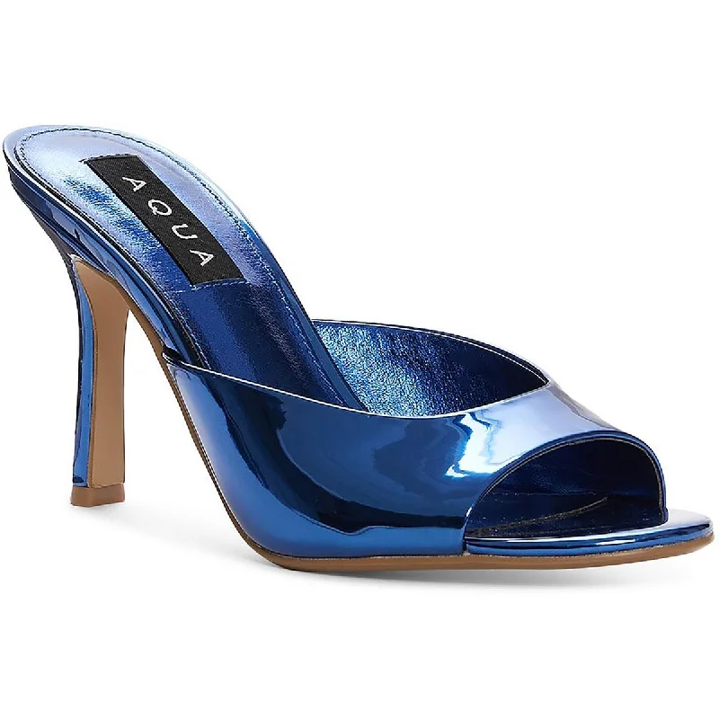 Aqua Womens AQ LUCID Open Toe Pumps Heels