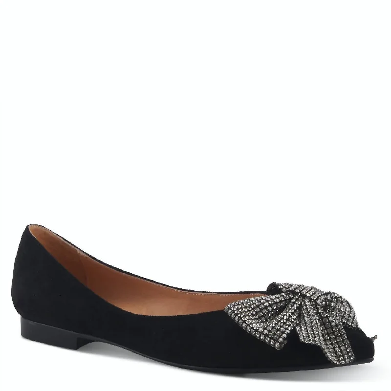 Azura Adularia Ornate Ballet Flat In Black