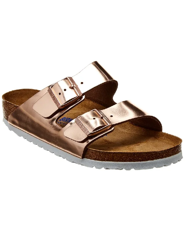 Birkenstock Women's Arizona Soft Footbed Metallic Leather Sandal