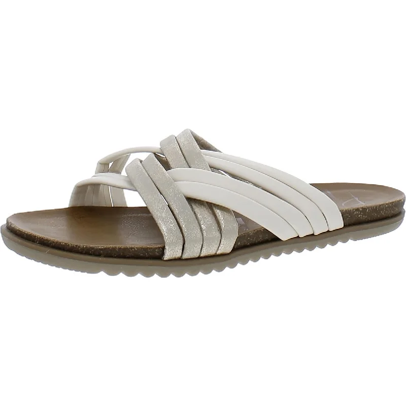 Blowfish Womens Faux Leather Strappy Flip-Flops