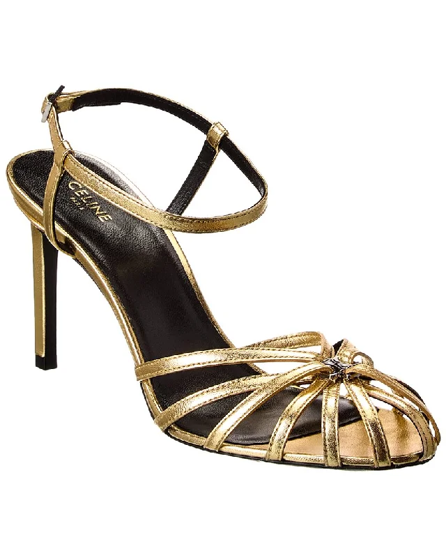 CELINE Triomphe Leather Sandal