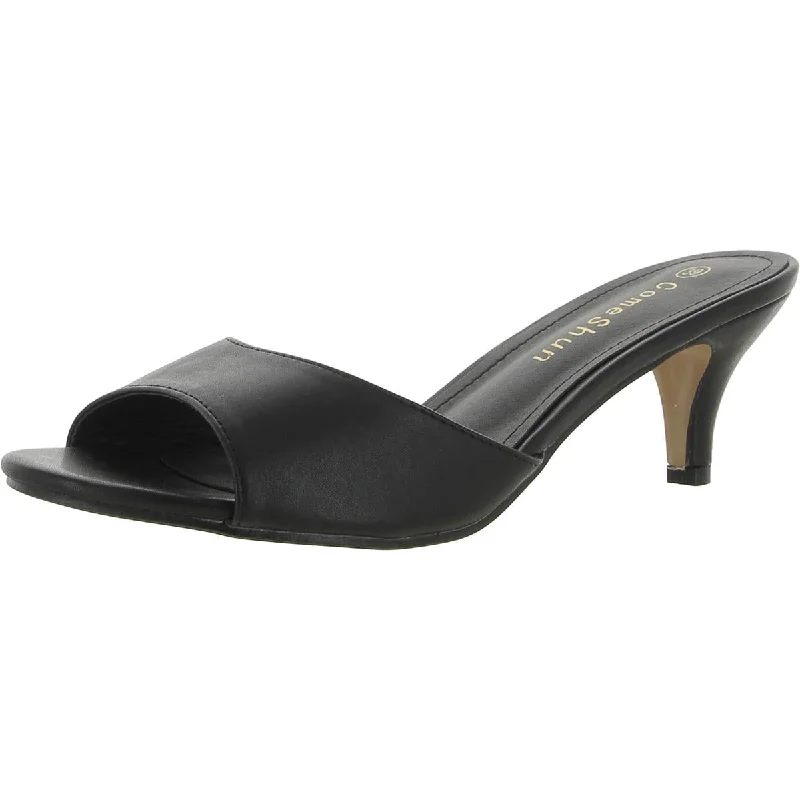 ComeShun Womens Padded Insole Slide Heels