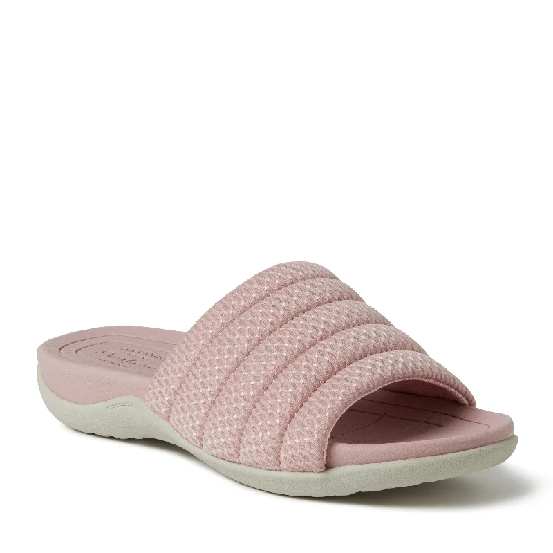 Dearfoams Womens Low Foam Slide Sandal