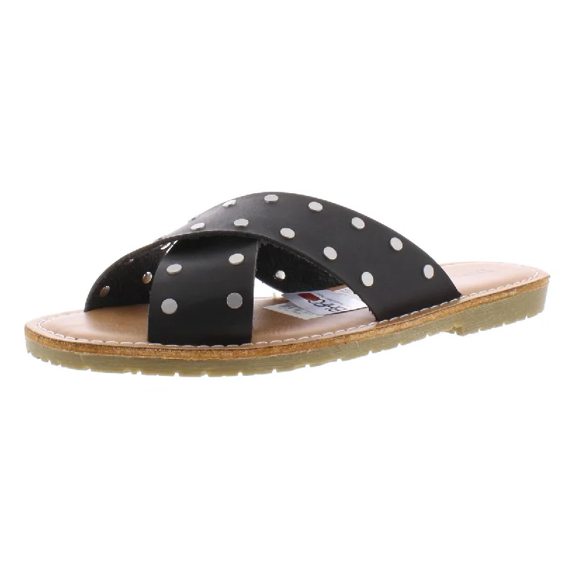 Dirty Laundry Womens Elana Studded Slide Flats