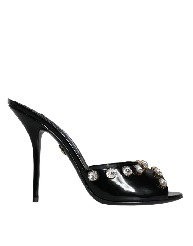 Dolce & Gabbana  Crystal Heels Keira Sandals Women's Shoes