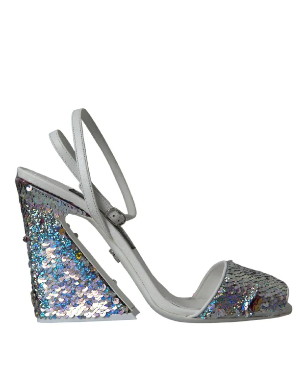 Dolce & Gabbana   Sequin Ankle Strap Sandals Women's Shoes