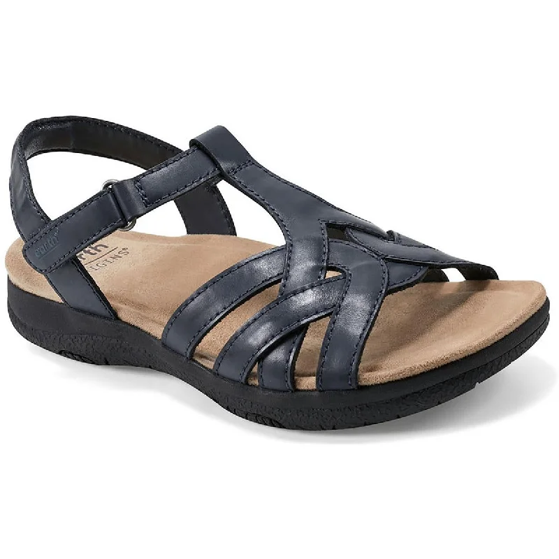 Earth Womens Siana Leather Flats Ankle Strap