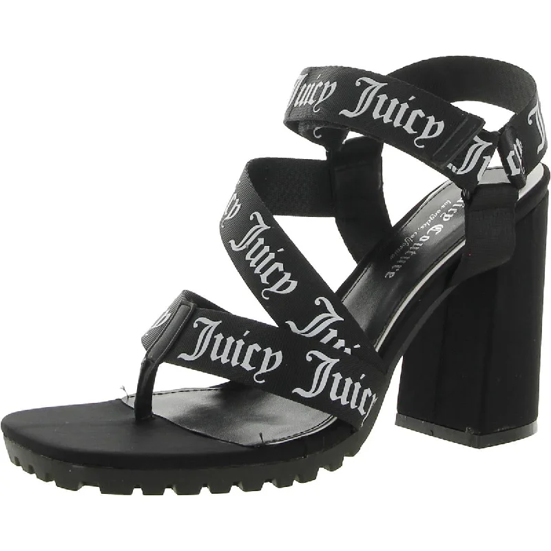 Juicy Couture Womens Georgette Open Toe Strappy Heels