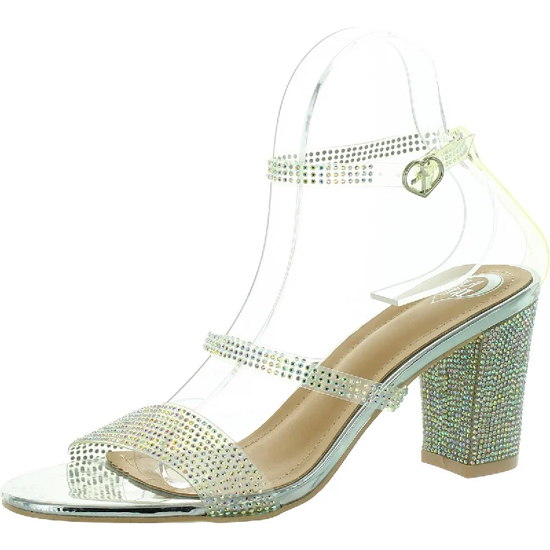 LALA IKAI Womens Embellished Heels Ankle Strap