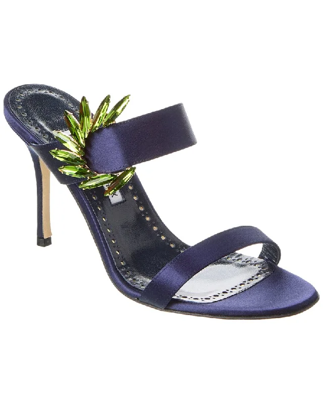 Manolo Blahnik Chivela 90 Satin Sandal