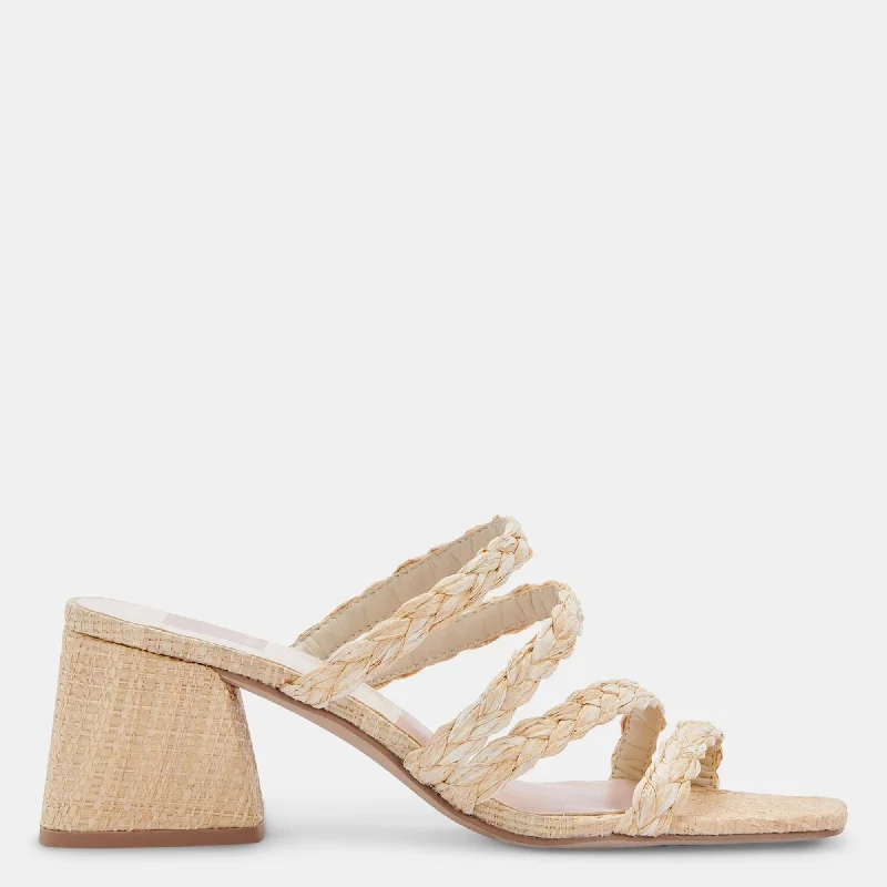 MYLAH SANDALS NATURAL RAFFIA