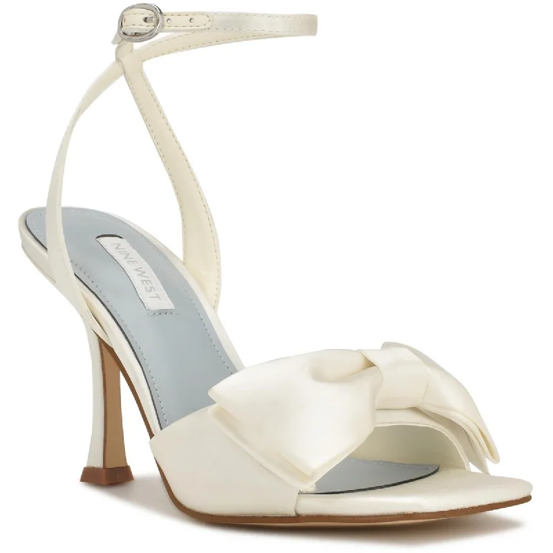 Nine West Womens Yaway Satin Bow Heels