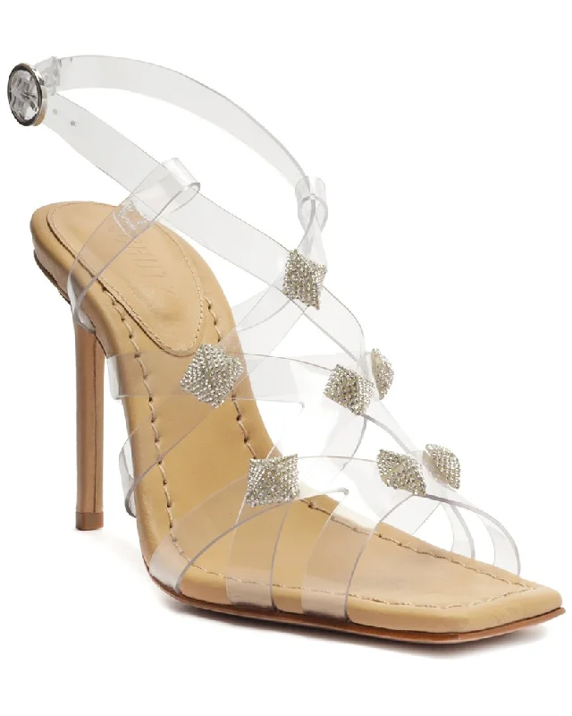 SCHUTZ Georgia Leather-Trim Sandal