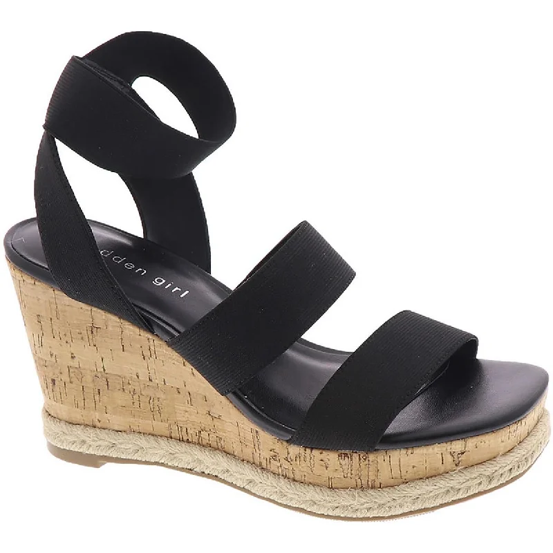 Steve Madden Womens Marandaa Ankle Strap Heels Wedge Sandals