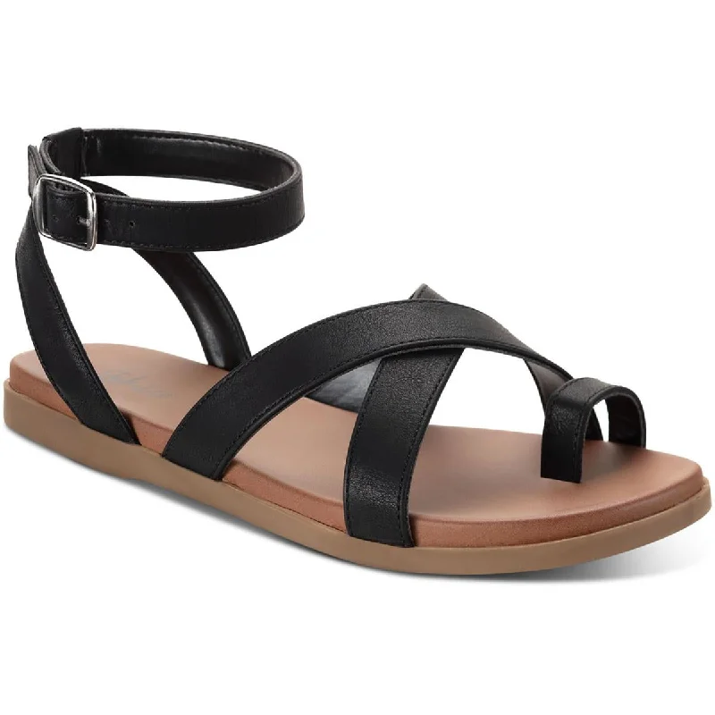 Style & Co. Womens Lianaa Faux Leather Strappy Ankle Strap