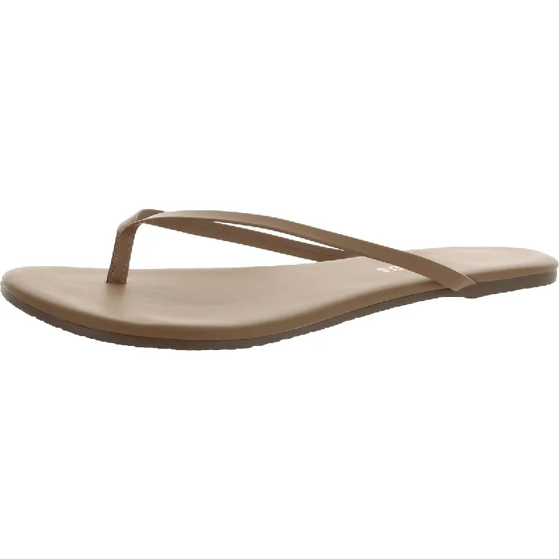 Tkees Womens Beach Bum Leather Slip On Flip-Flops