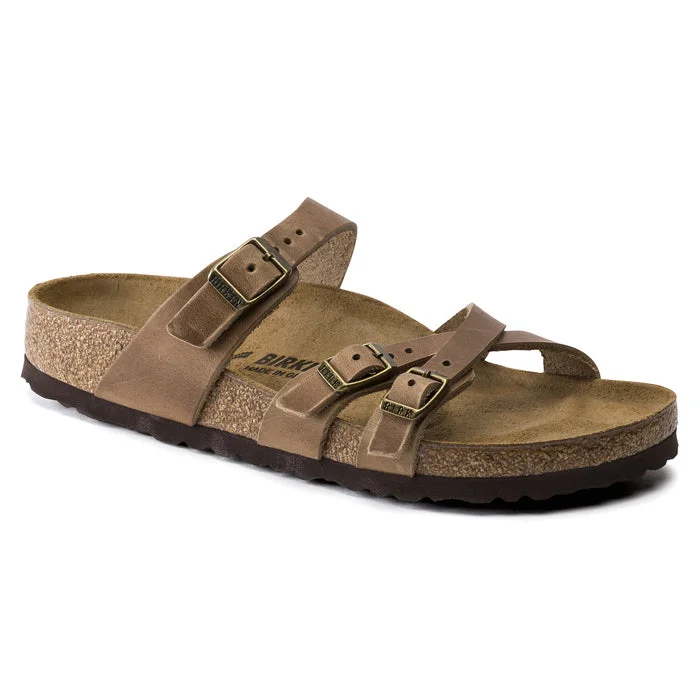 Womens Birkenstock Franca Oiled Narrow Tobacco