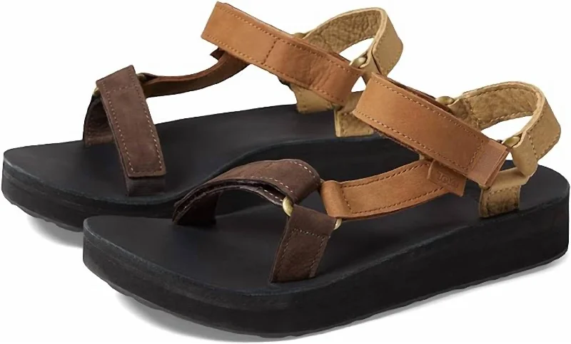 Women's Midform Universal Neutral Multi Leather Sandal - B/medium Width