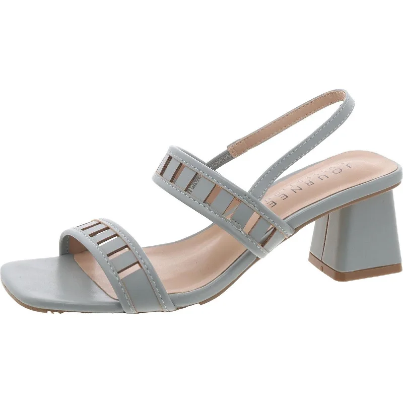 Womens Slip On Square Toe Slingback Sandals