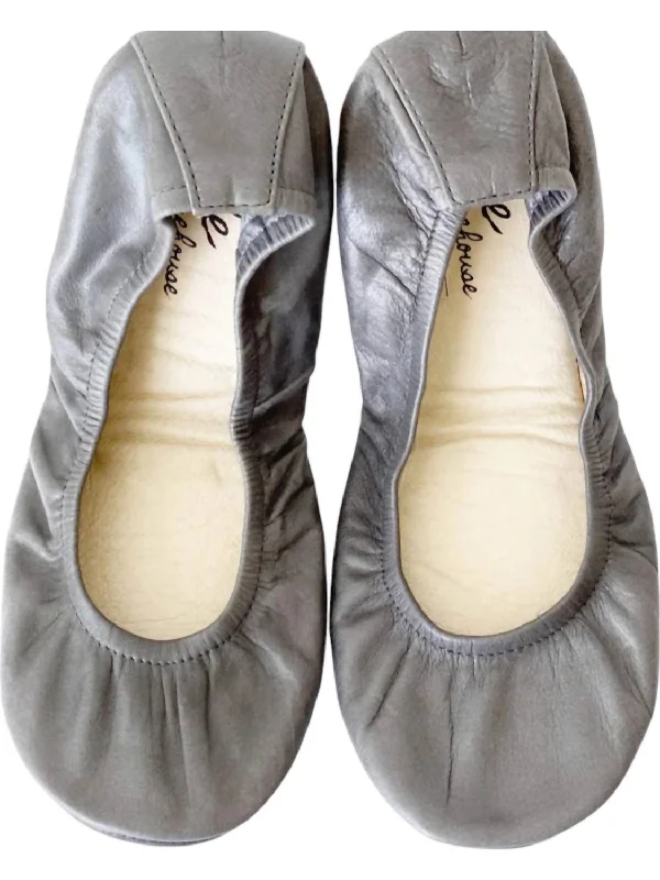 Women's The Storehouse Flat Shoe In Slate Gray Oil Tanned