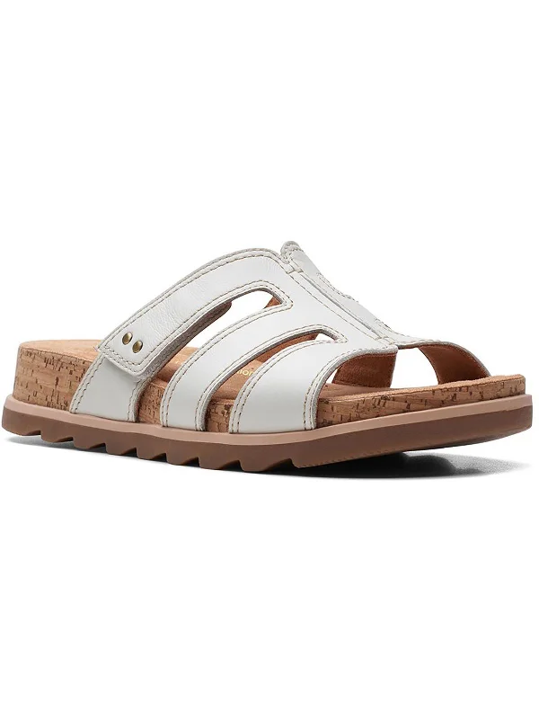 Yacht Coral Womens Leather Cork Flatform Sandals