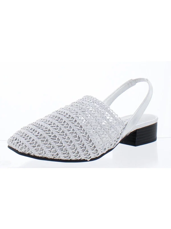 Carolton Womens Woven Block Heel Pumps