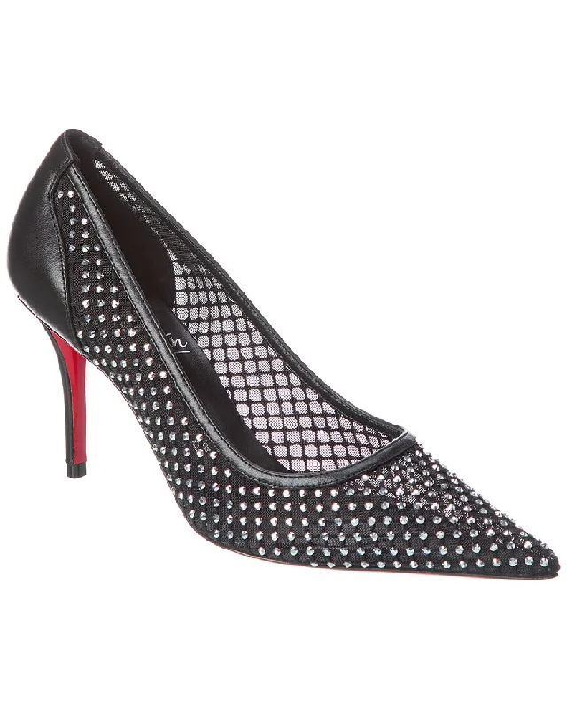 Christian Louboutin Apostropha 80 Mesh & Leather Pump