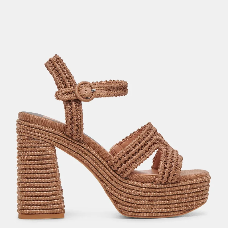 Lacye Heels Brown Woven