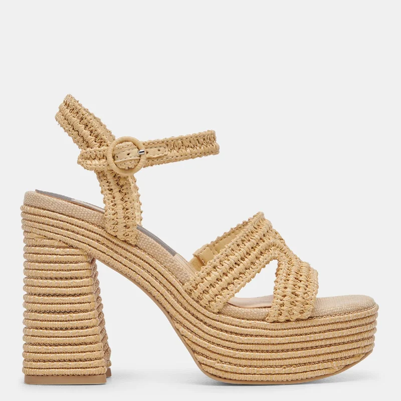 Lacye Heels Natural Woven