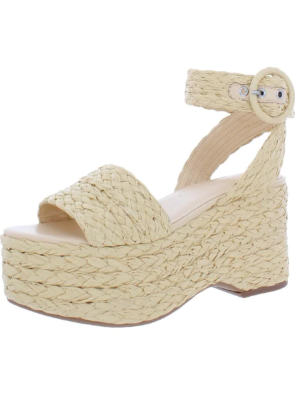 Marcell Womens Slingback Buckle Espadrille Heels