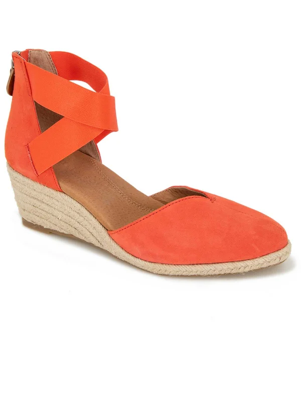 bright coral suede