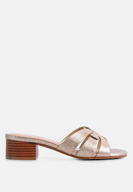 sonnet low heel slide sandals