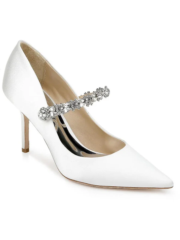 Theory Womens Satin Jeweled Pumps