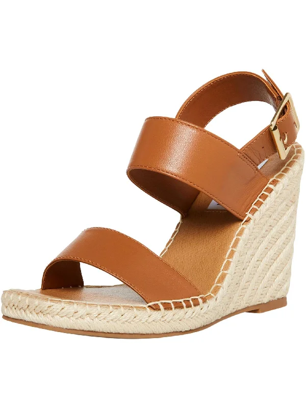 Uri Womens Buckle Espadrilles Wedge Heels