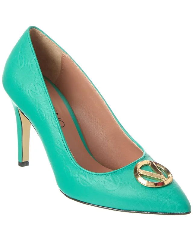 Valentino by Mario Valentino Clara Monogram Leather Pump