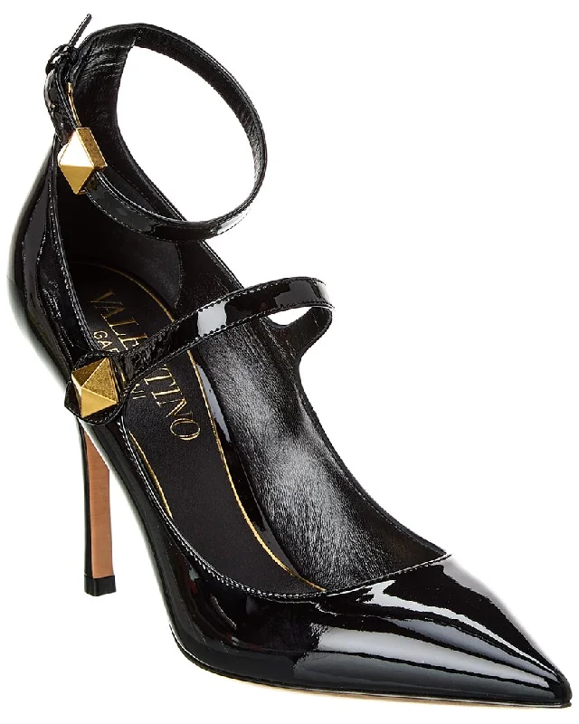 Valentino Roman Stud 100 Patent Pump