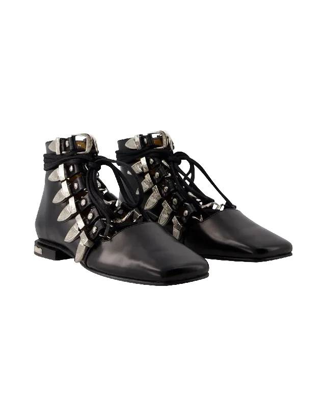 Aj1284 Ankle Boots - Toga Pulla - Leather - Black