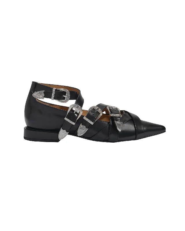 Aj926 Flat Shoes - Toga Pulla - Black - Polido