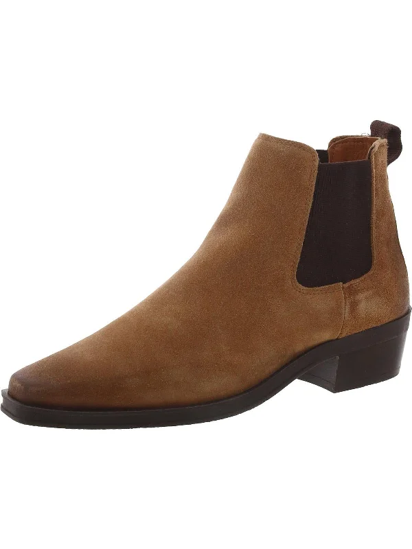 Alcina Top Womens Suede Pull On Ankle Boots