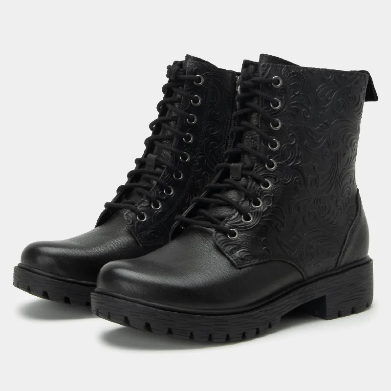 Ari Lace-Up Boot In Night N' Gale(Black)