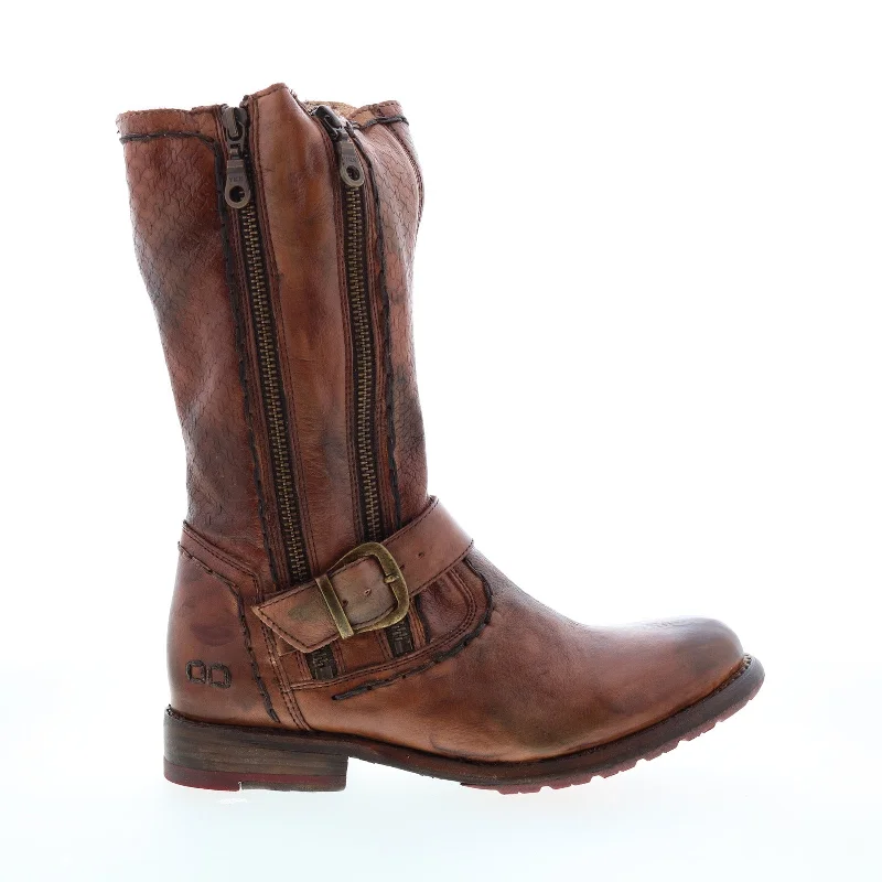 Bed Stu Hustle S F321143 Womens Brown Leather Zipper Casual Dress Boots