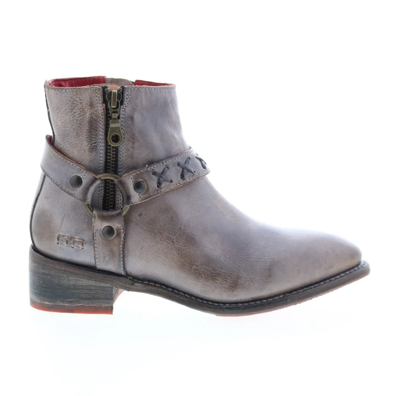 Bed Stu Winslet F328001 Womens Gray Leather Zipper Casual Dress Boots