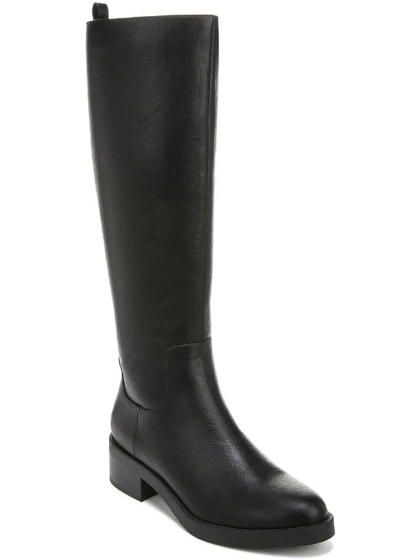 Blythe Womens Faux Leather Wide Calf Knee-High Boots