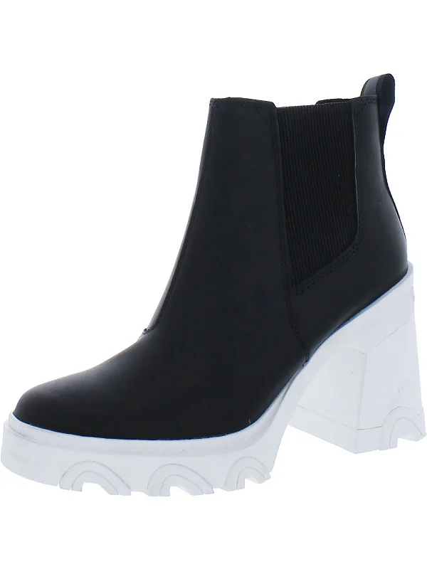 Brex  Womens Leather Pull On Chelsea Boots