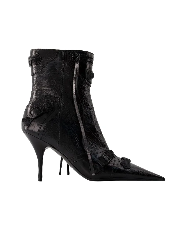 Cagole Bootie H90 Ankle Boots - Balenciaga - Leather - Black