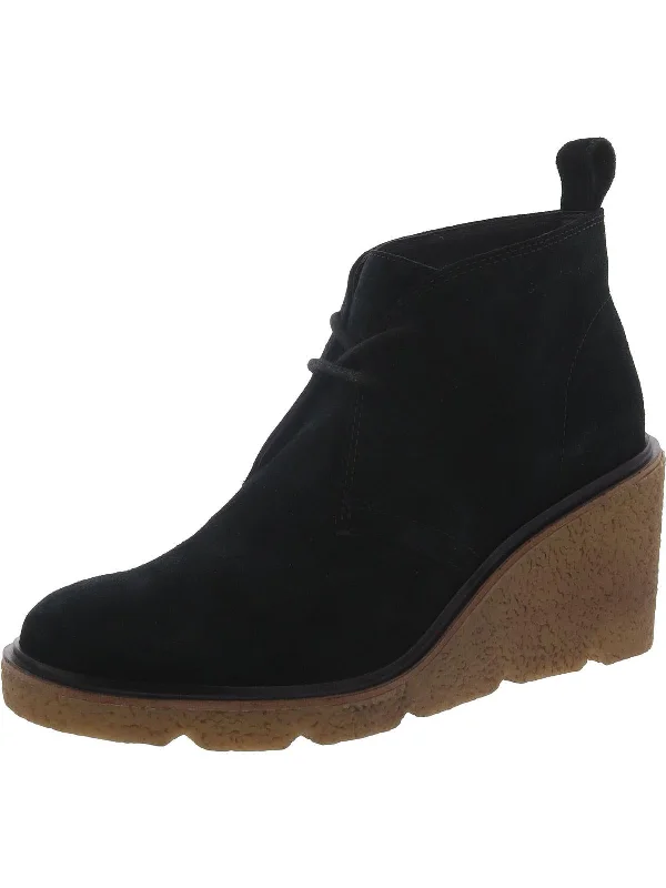 Clarkford Top Womens Suede Ankle Wedge Boots