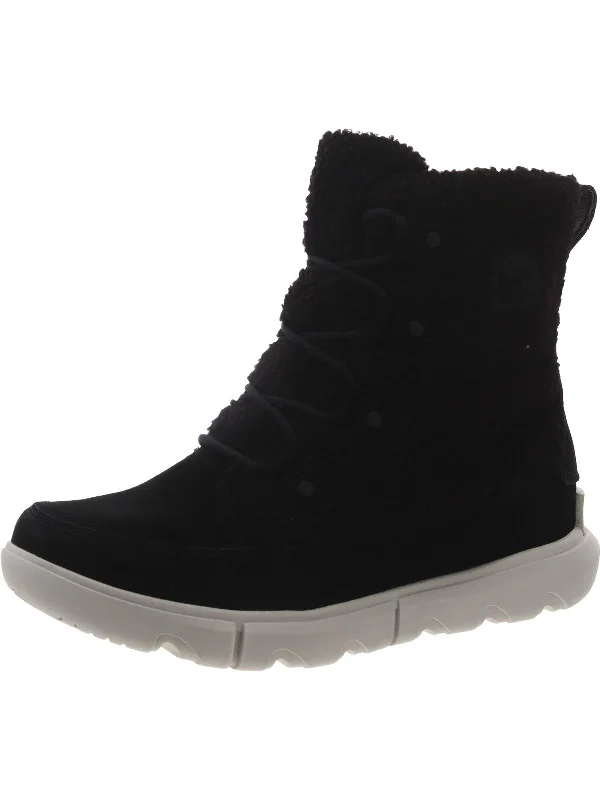 Explorer Next Joan Cozy Womens Suede Faux Fur Winter & Snow Boots