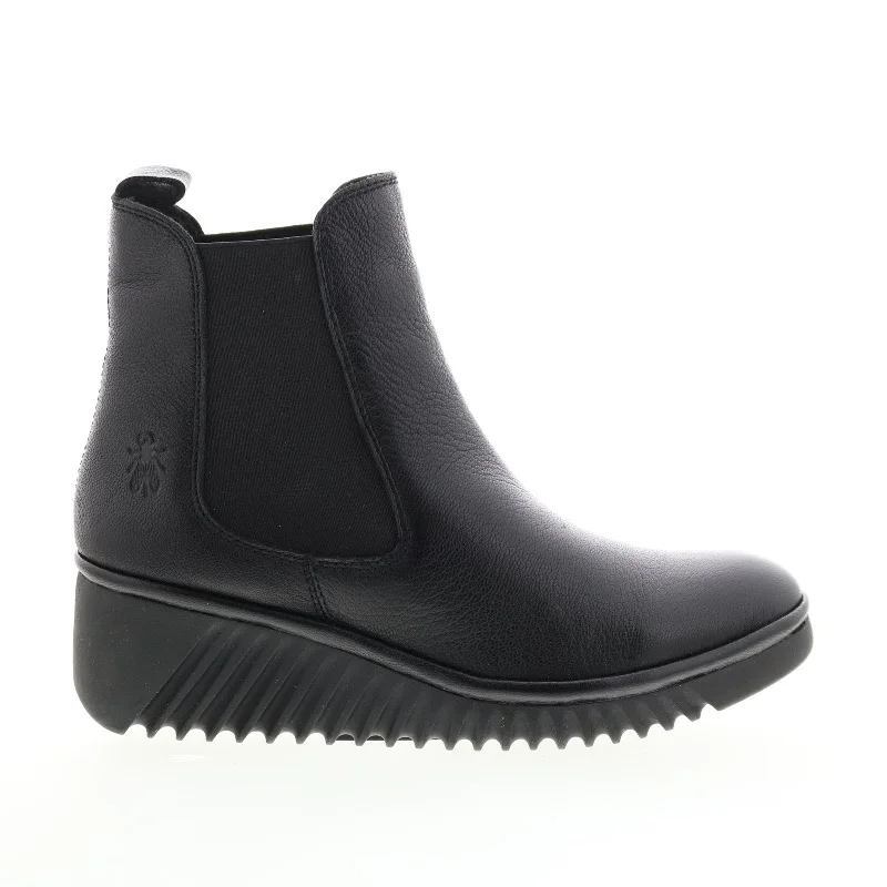 Fly London Lita LITA229FLY-000 Womens Black Leather Slip On Chelsea Boots