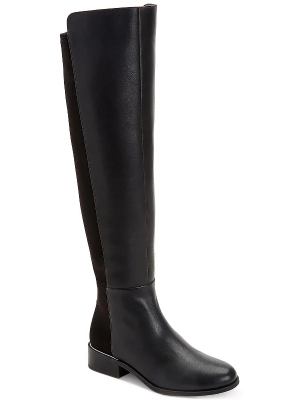 Ludlowe  Womens Pull On Almond Toe Over-The-Knee Boots