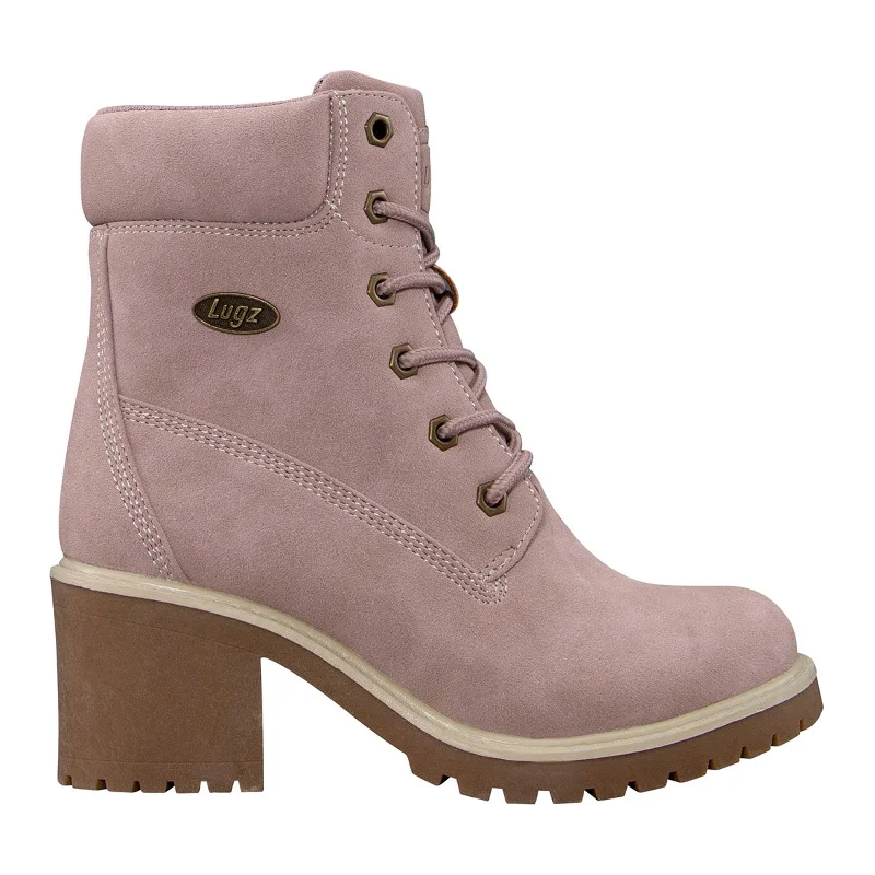 Lugz Clove WCLOVE-6713 Womens Pink Nubuck Lace Up Ankle & Booties Boots